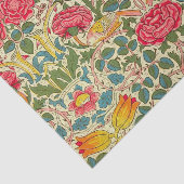 William Morris Roos Floral Chintz Pink Tissuepapier (Detail)
