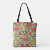 William Morris Roos Floral Chintz Pink Tote Bag (Achterkant)
