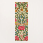 William Morris Roos Floral Chintz Pink Yogamat (Achterkant)