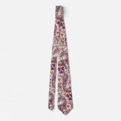 William Morris Roos Gold Cream Floral Pattern Stropdas (Achterkant)