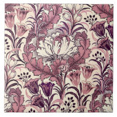 William Morris Roos Gold Cream Floral Pattern Tegeltje (Voorkant)