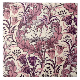 William Morris Roos Gold Cream Floral Pattern Tegeltje