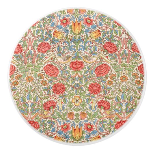 William Morris "Roos" Keramische Knop (Voorkant)