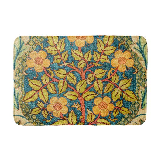 William Morris Roos Krans: Klassieke Kunst & Ambac Badmat (Voorkant)