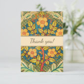 William Morris Roos Krans: Klassieke Kunst & Ambac Bedankkaart (Staand voorkant)