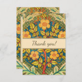 William Morris Roos Krans: Klassieke Kunst & Ambac Bedankkaart (Voorkant / Achterkant)