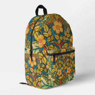 William Morris Roos Krans: Klassieke Kunst & Ambac Bedrukte Rugzak
