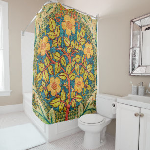 William Morris Roos Krans: Klassieke Kunst & Ambac Douchegordijn
