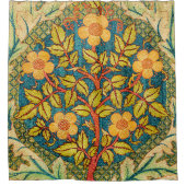 William Morris Roos Krans: Klassieke Kunst & Ambac Douchegordijn (Voorkant)