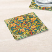 William Morris Roos Krans: Klassieke Kunst & Ambac Kartonnen Onderzetters (Schuin)