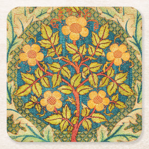 William Morris Roos Krans: Klassieke Kunst & Ambac Kartonnen Onderzetters