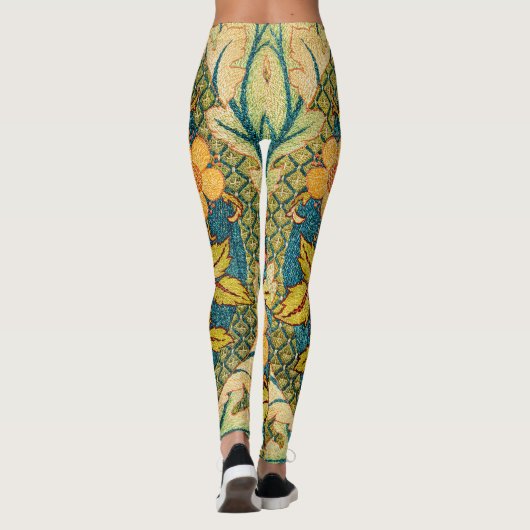 William Morris Roos Krans: Klassieke Kunst & Ambac Leggings (Achterkant)