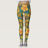 William Morris Roos Krans: Klassieke Kunst & Ambac Leggings (Voorkant)