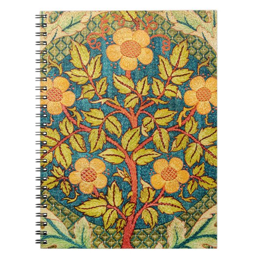 William Morris Roos Krans: Klassieke Kunst & Ambac Notitieboek (Voorkant)