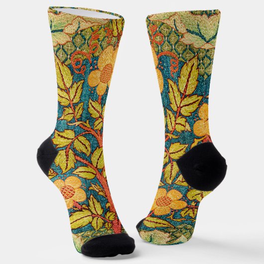 William Morris Roos Krans: Klassieke Kunst & Ambac Sokken (Gebogen)