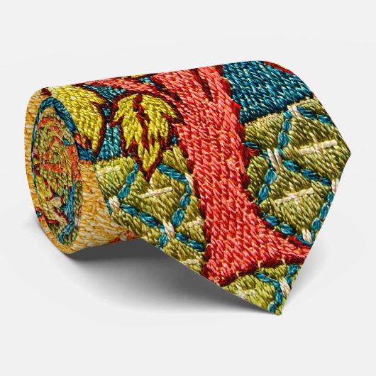 William Morris Roos Krans: Klassieke Kunst & Ambac Stropdas (Opgerold)