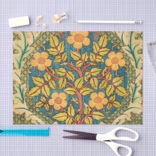 William Morris Roos Krans: Klassieke Kunst & Ambac Tissuepapier (Craft)