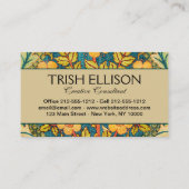 William Morris Roos Krans: Klassieke Kunst & Ambac Visitekaartje (Achterkant)