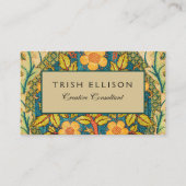 William Morris Roos Krans: Klassieke Kunst & Ambac Visitekaartje (Voorkant)