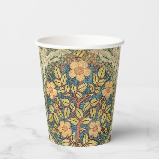 William Morris Roos Kranskussen Hoesje Classic Papieren Bekers