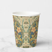 William Morris Roos Kranskussen Hoesje Classic Papieren Bekers (Rechts)