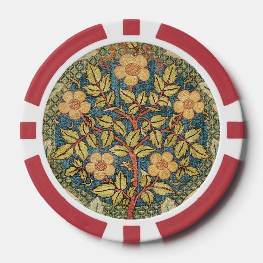 William Morris Roos Kranskussen Hoesje Classic Poker Chips (Voorkant)