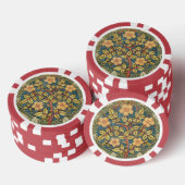 William Morris Roos Kranskussen Hoesje Classic Poker Chips (Opstapeling)