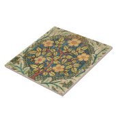 William Morris Roos Kranskussen Hoesje Classic Tegeltje (Zijkant)