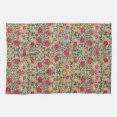  William Morris Roos Pink Yellow Bird Flor Theedoek (Horizontaal)