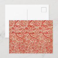 William Morris Roos & Thistle Bloemen Rood