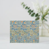 William Morris Roos & Thistle Floral Blue Briefkaart (Staand voorkant)