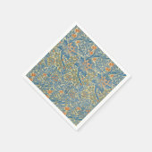 William Morris Roos & Thistle Floral Blue Servet (Hoek)