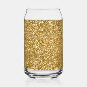 William Morris Roos & Thistle Floral Golden Blikvorm Glas