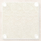 William Morris Roos & Thistle Floral Golden Glazen Onderzetter (Achterkant)