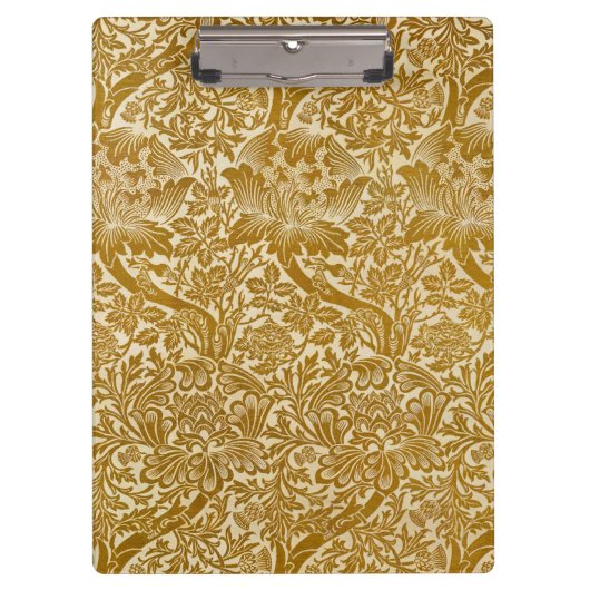 William Morris Roos & Thistle Floral Golden Klembord (Voorkant)