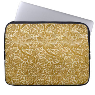 William Morris Roos & Thistle Floral Golden Laptop Sleeve