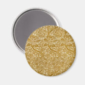 William Morris Roos & Thistle Floral Golden Magneet (Voorkant / Achterkant)