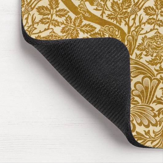 William Morris Roos & Thistle Floral Golden Muismat (Hoek)