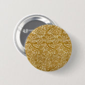 William Morris Roos & Thistle Floral Golden Ronde Button 5,7 Cm (Voorkant /achterkant)