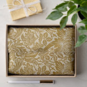 William Morris Roos & Thistle Floral Golden Tissuepapier (Geschenk)