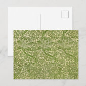 William Morris Roos & Thistle Floral Green Briefkaart (Voorkant / Achterkant)