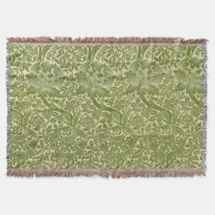 William Morris Roos & Thistle Floral Green Deken