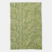 William Morris Roos & Thistle Floral Green Theedoek (Verticaal)