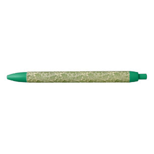 William Morris Roos & Thistle Floral Green Zwarte Inkt Pen