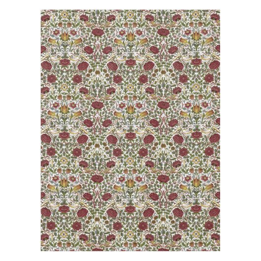 William Morris  Roos & vogelpatroon Tafelkleed (Voorkant)
