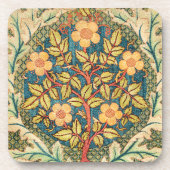William Morris Roos Wreath Bier Onderzetter (Voorkant)