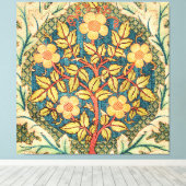 William Morris Roos Wreath Canvas Afdruk (Insitu (Houten vloer))