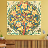 William Morris Roos Wreath Canvas Afdruk (Insitu (Woonkamer))
