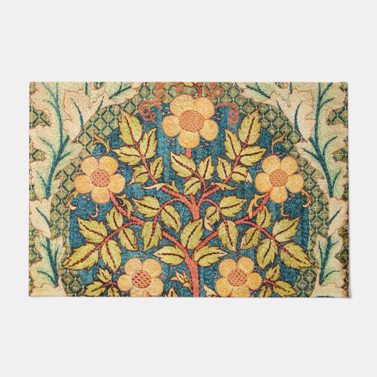 William Morris Roos Wreath Deurmat (Voorkant)