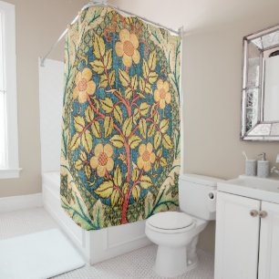 William Morris Roos Wreath Douchegordijn